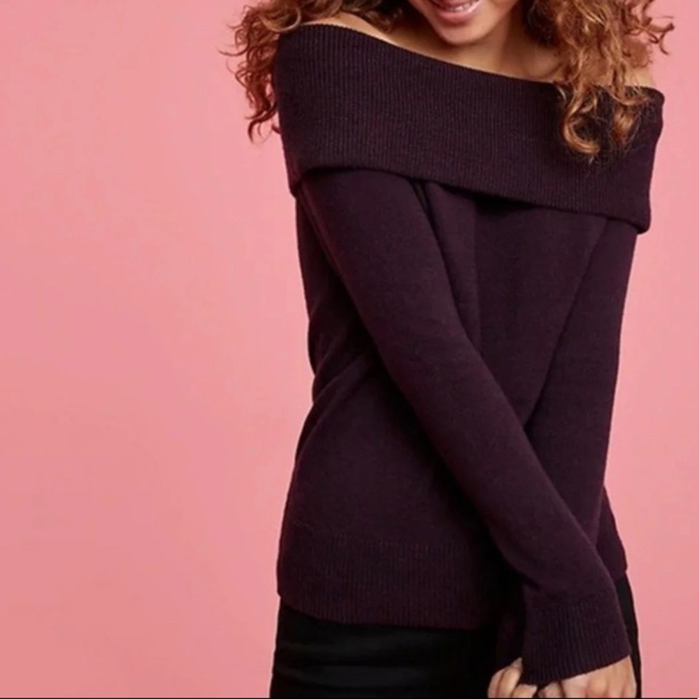 Gap Plum Off The Shoulder Sweater